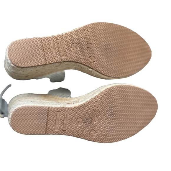 Paula Torres Metallic Espadrille Platform Wedge Sandal Silver Size 7 - Picture 10 of 13